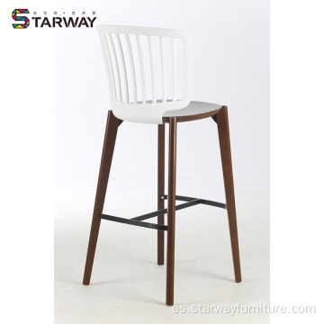 Barsool de madera Durable PP Back Back Beech Barstool